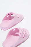 Kids Twin Strap Slide - Pink Lavendar