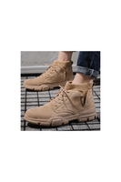 Beige Inside Ribbed Lining Boots Mens Shoes Faux Suede Vintage Winter