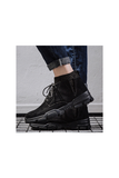Black Inside Ribbed Lining Boots Mens Shoes Faux Suede Vintage Winter