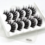 SEXYSHEEP 5Pairs 3D Mink Hair False Eyelashes Natural/Thick Long Eye Lashes Wispy Makeup Beauty Extension Tools
