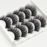 SEXYSHEEP 5Pairs 3D Mink Hair False Eyelashes Natural/Thick Long Eye Lashes Wispy Makeup Beauty Extension Tools